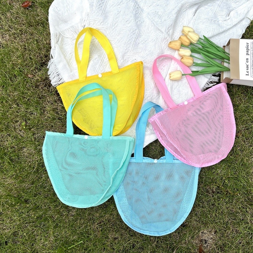 INS Tas Jaring Warna Solid Rin - Tote Bag Beach ulasan dan harga