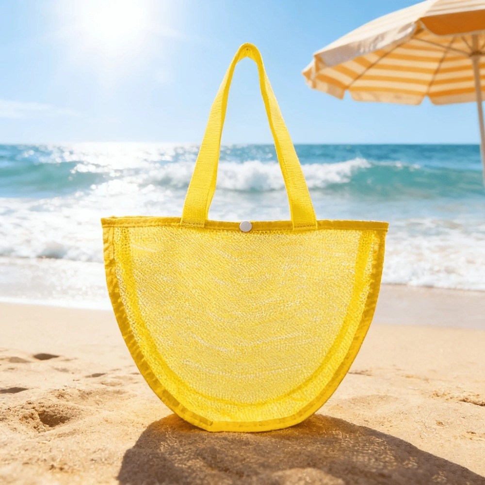 INS Tas Jaring Warna Solid Rin - Tote Bag Beach ulasan dan harga