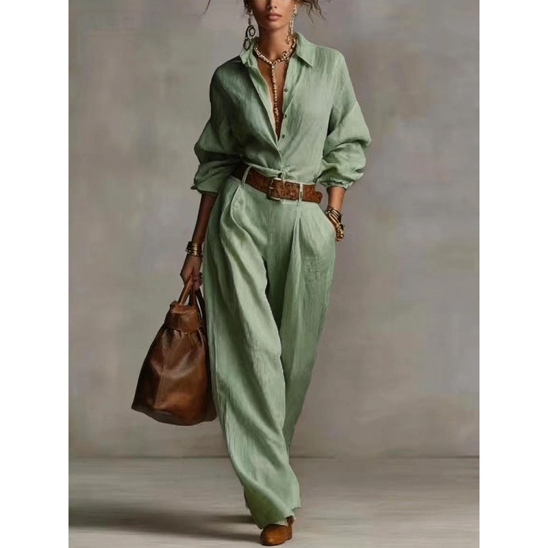 Setelan Celana Kulot Katun Lin - Linen Pant Wide ulasan dan harga