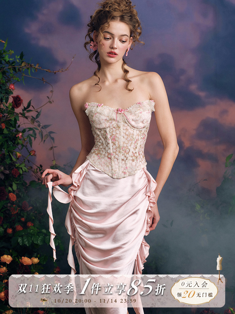 Setelan 2 potong LaceMade Desa - Midi Skirt Floral ulasan dan harga