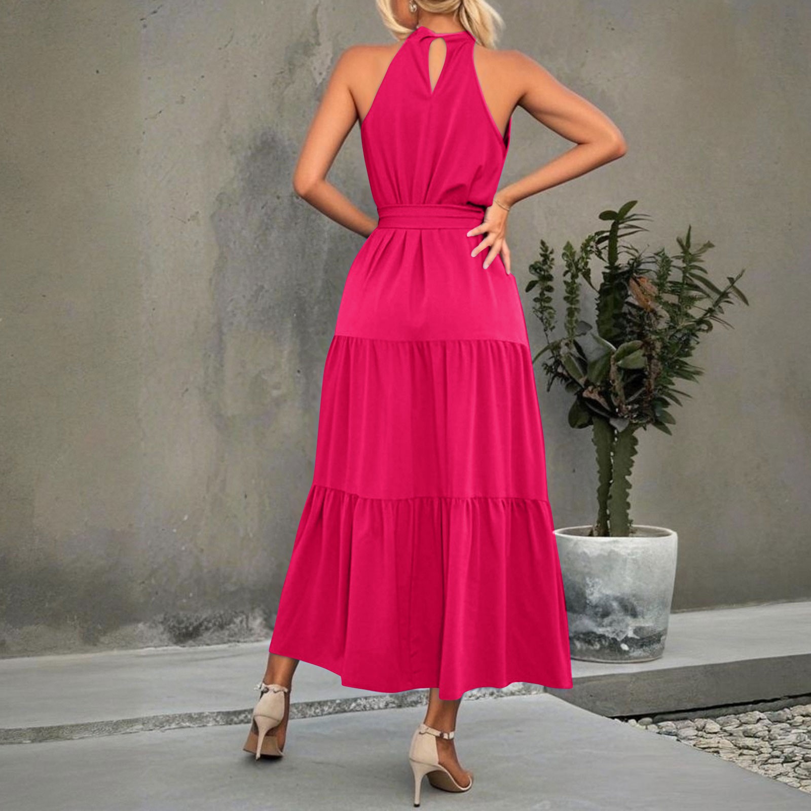 Gaun Matahari Maxi Musim Panas - Maxi Dress Halter ulasan dan harga