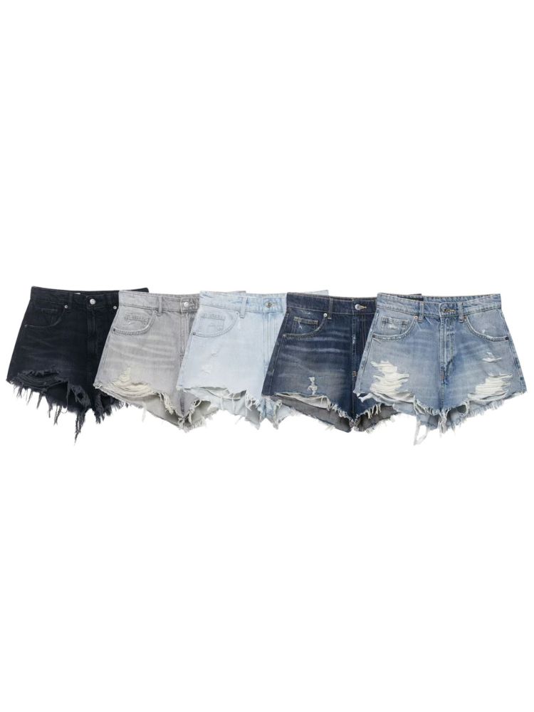 Celana Pendek Denim Wanita HH  - Shorts Denim Frayed ulasan dan harga