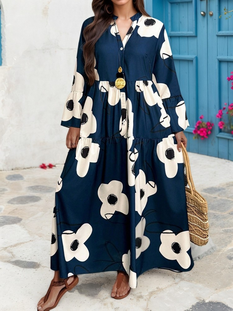 XL-4XL Pakaian Ukuran Besar Ga - Midi Skirt Floral ulasan dan harga
